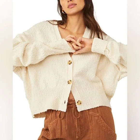 Free People Oversized Found My Friend Cardigan - Picture 1 of 4